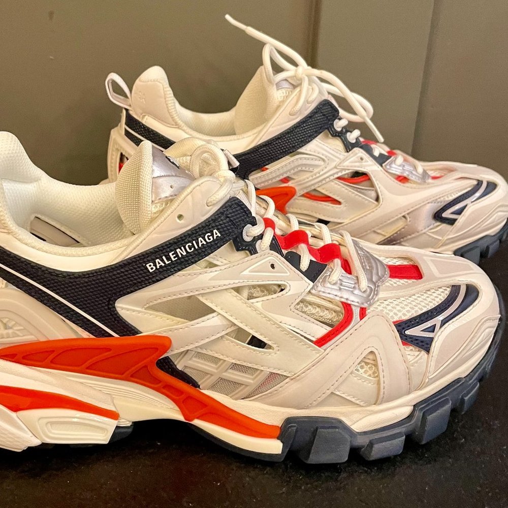 Men's Balenciaga Track.2 Sneaker 'White Blue Red' EU42/US9 - Brand New